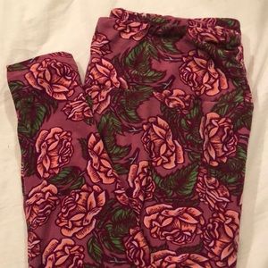 Lularoe OS rose leggings